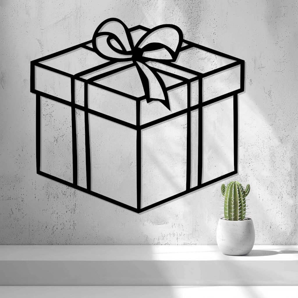 2d Christmas Present Wall Art/window Art - thumbnail 2
